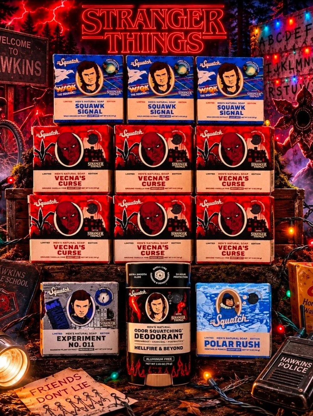 Dr. Squatch Stranger Things Deodorant And Soap Bundle (12 Piece Bundle)